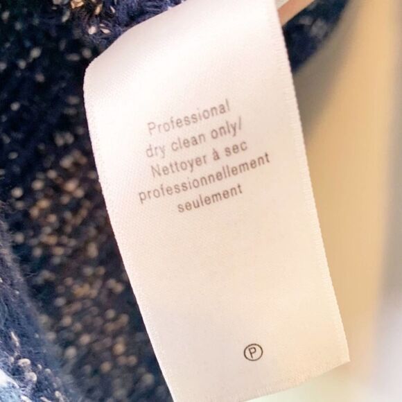 Rag & Bone Navy Blue Marled Oversized Knit Sweater Size XS Loose Fit - Picture 4 of 5